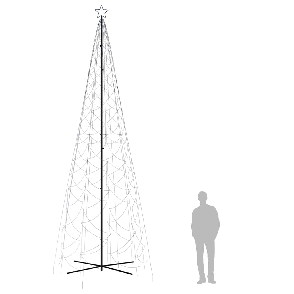LED-Weihnachtsbaum Kegelform Blau 1400 LEDs 160x500 cm
