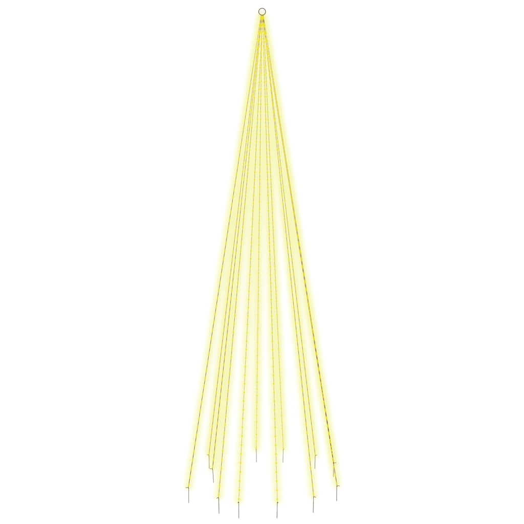 LED-Weihnachtsbaum für Fahnenmast Warmweiß 732 LEDs 500 cm