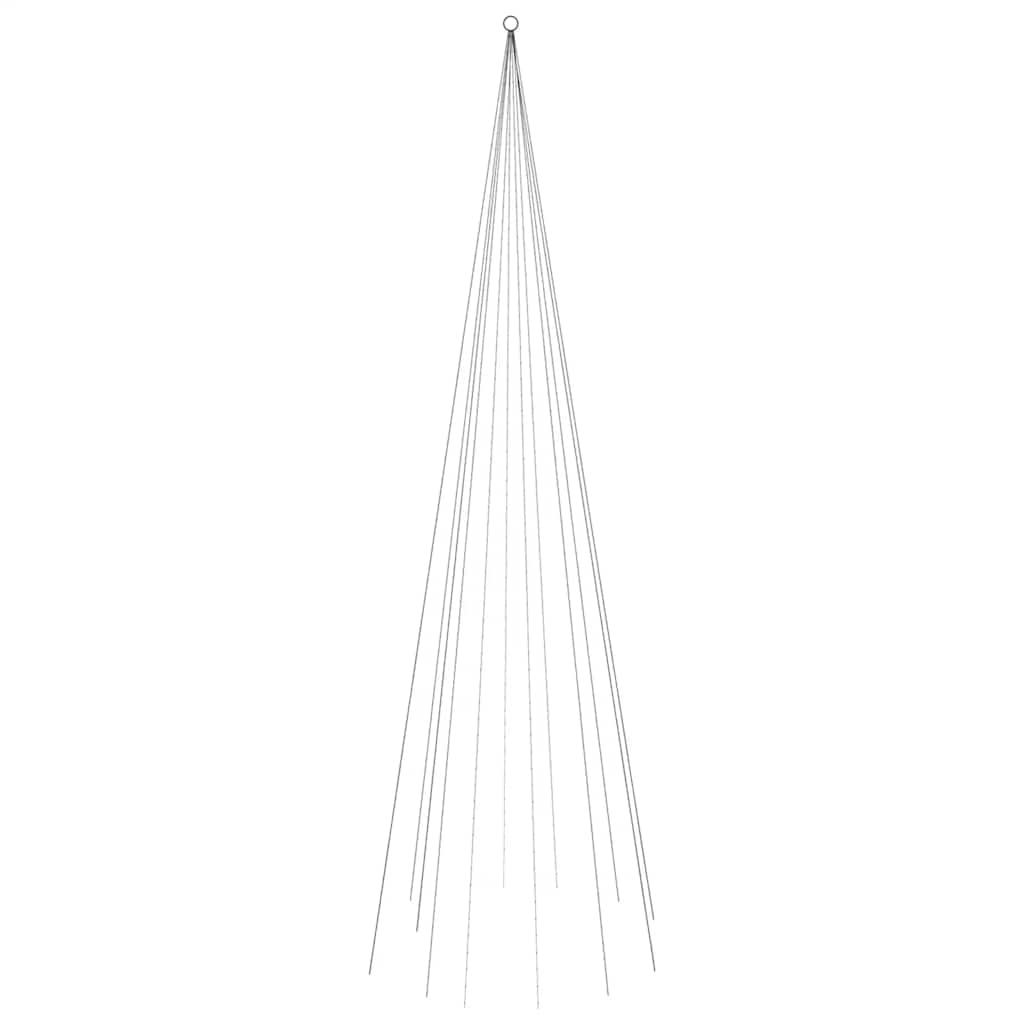 LED-Weihnachtsbaum für Fahnenmast Warmweiß 732 LEDs 500 cm