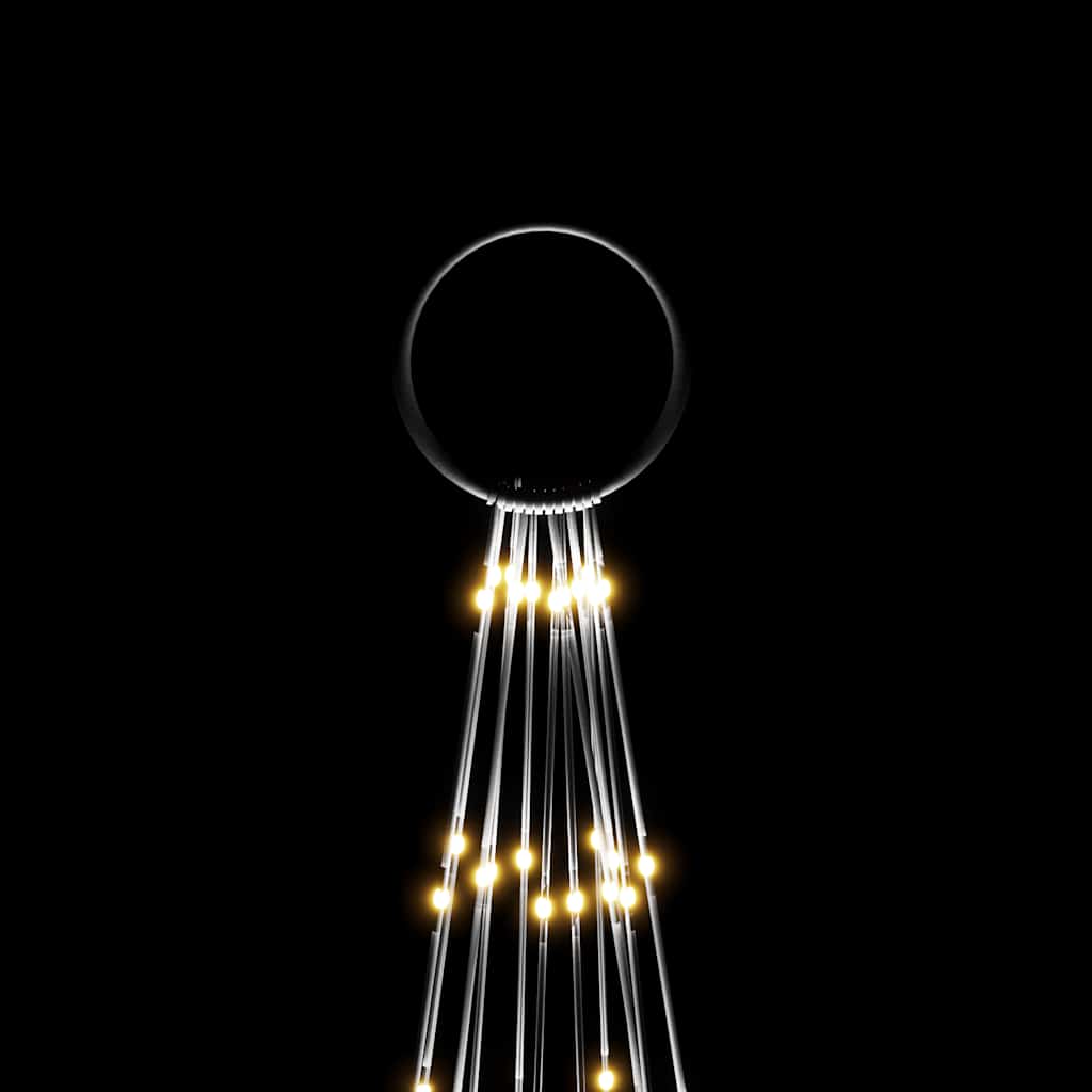 LED-Weihnachtsbaum für Fahnenmast Warmweiß 732 LEDs 500 cm