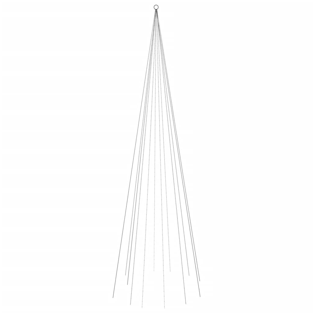 LED-Weihnachtsbaum für Fahnenmast Mehrfarbig 732 LEDs 500 cm
