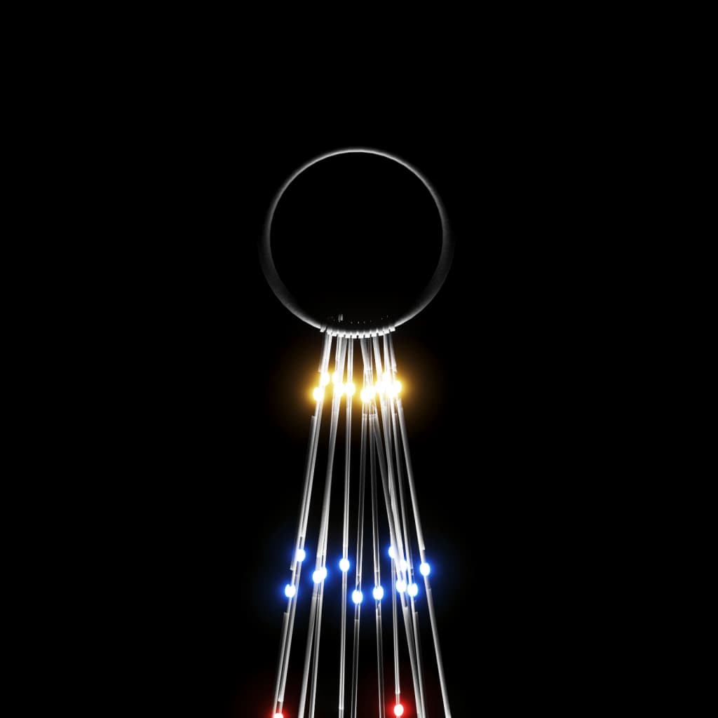 LED-Weihnachtsbaum für Fahnenmast Mehrfarbig 732 LEDs 500 cm