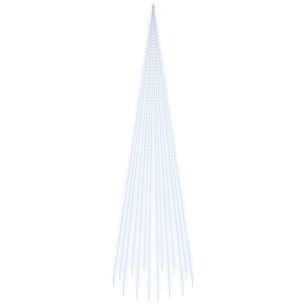 LED-Weihnachtsbaum für Fahnenmast Kaltweiß 1134 LEDs 800 cm