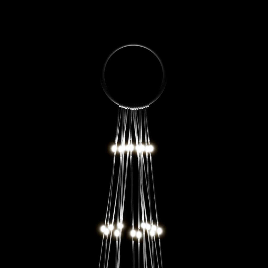 LED-Weihnachtsbaum für Fahnenmast Kaltweiß 1134 LEDs 800 cm