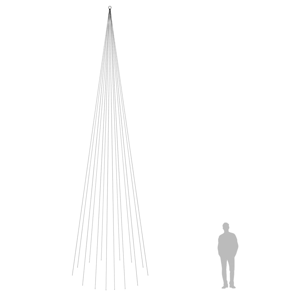 LED-Weihnachtsbaum für Fahnenmast Kaltweiß 1134 LEDs 800 cm