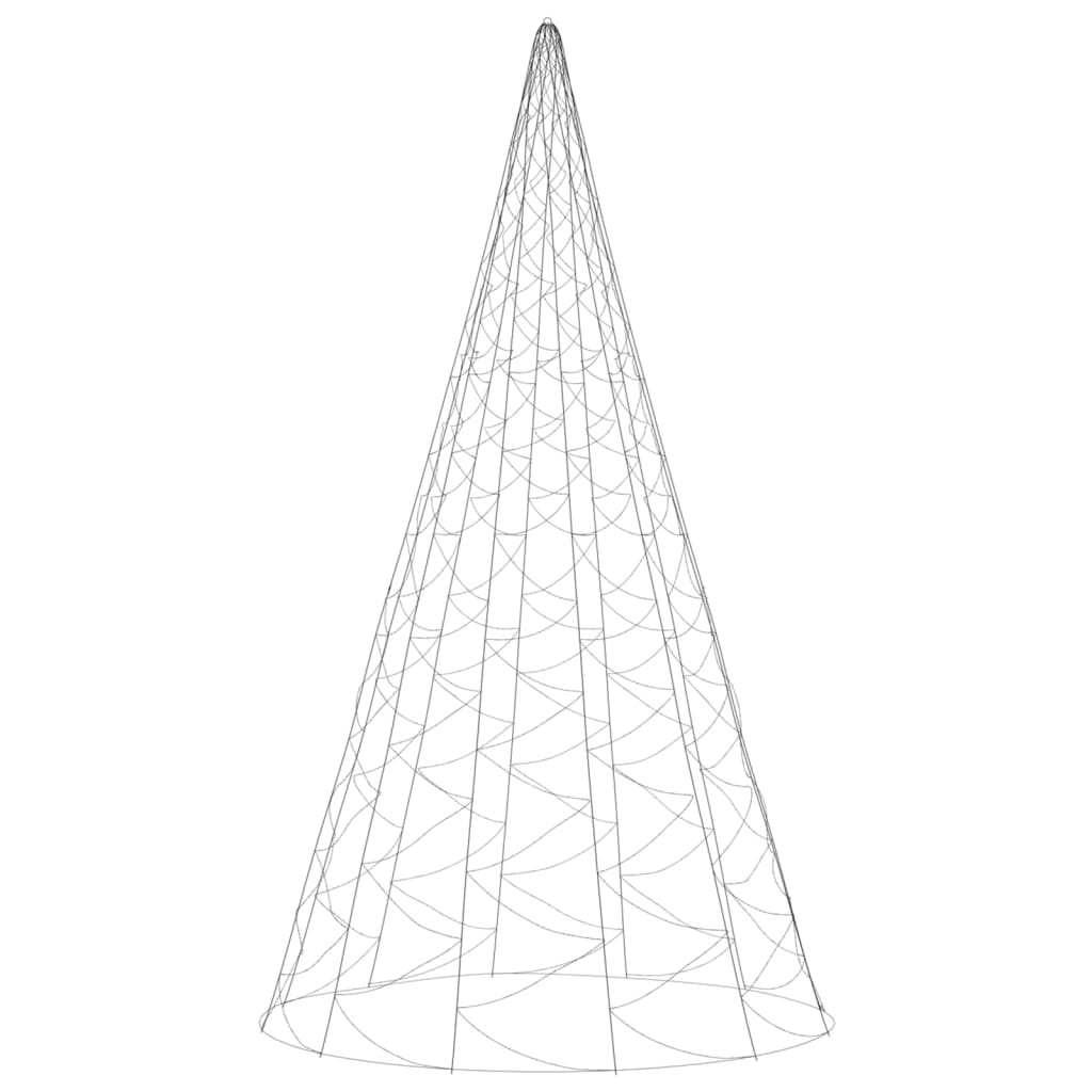 LED-Weihnachtsbaum für Fahnenmast Warmweiß 3000 LEDs 800 cm
