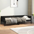 Tagesbett Schwarz Massivholz Kiefer 90x190 cm