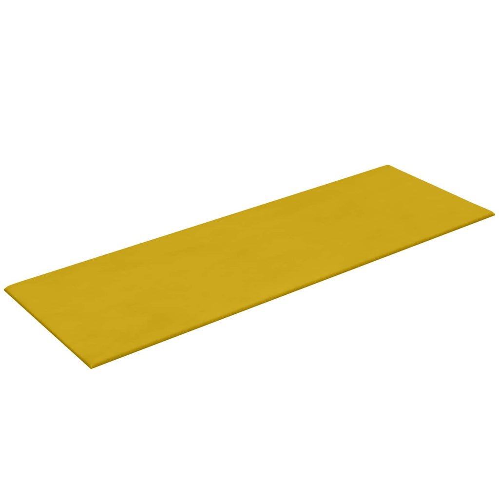 Wandkopfteilen 12 pcs Gelb Samt