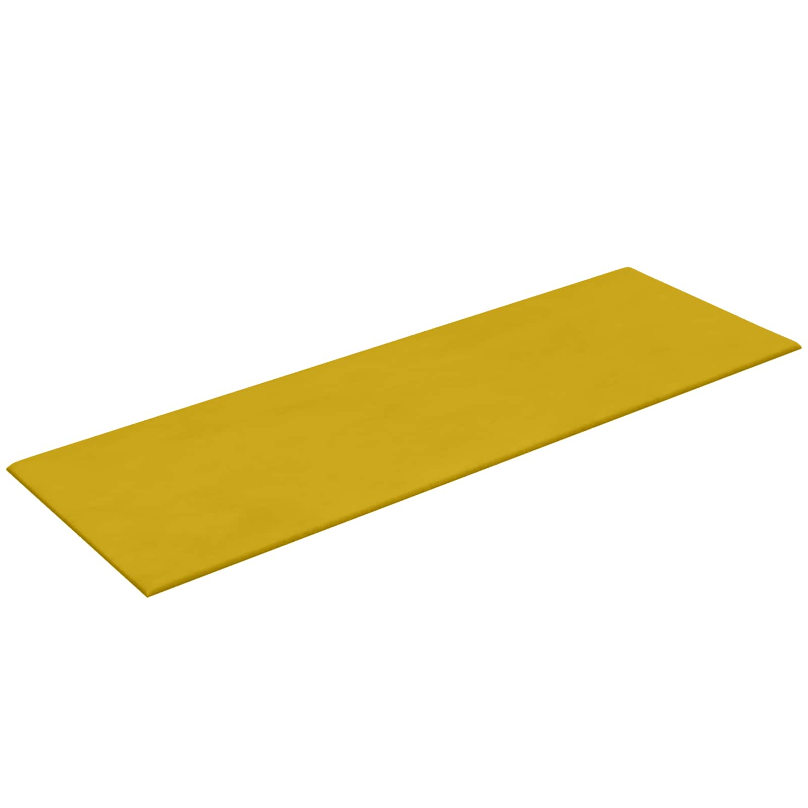 Wandkopfteilen 12 pcs Gelb Samt