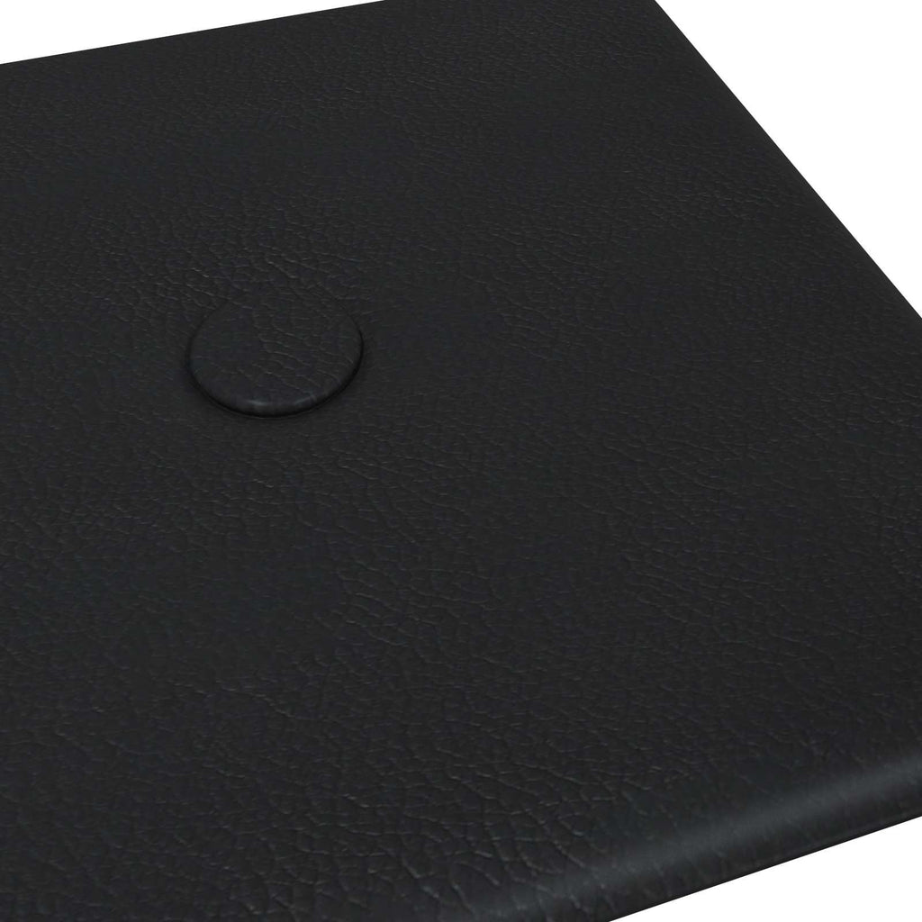 Wandkopfteilen 12 pcs Schwarz 30 x 15 cm Kunstleder