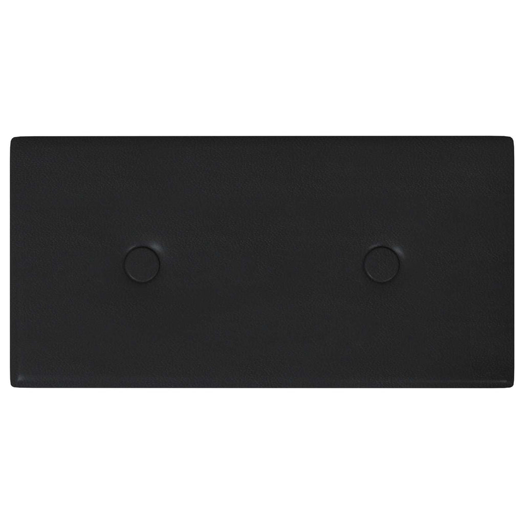 Wandkopfteilen 12 pcs Schwarz 30 x 15 cm Kunstleder