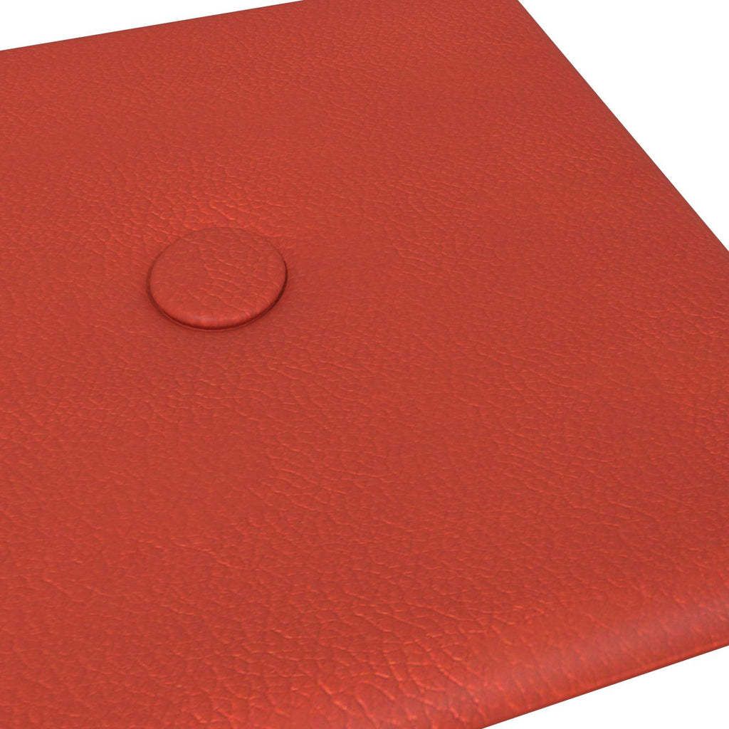 Wandkopfteilen 12 pcs Rot 30 x 15 cm Kunstleder