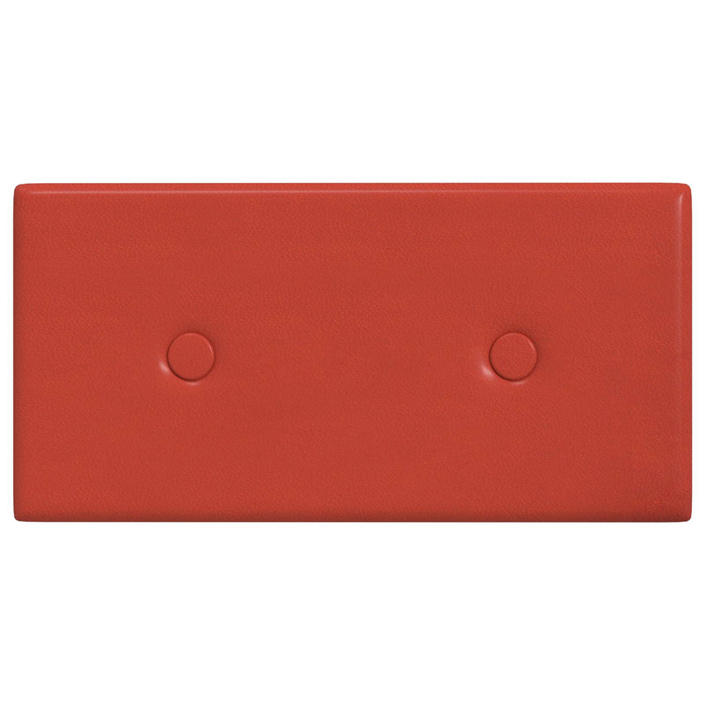 Wandkopfteilen 12 pcs Rot 30 x 15 cm Kunstleder