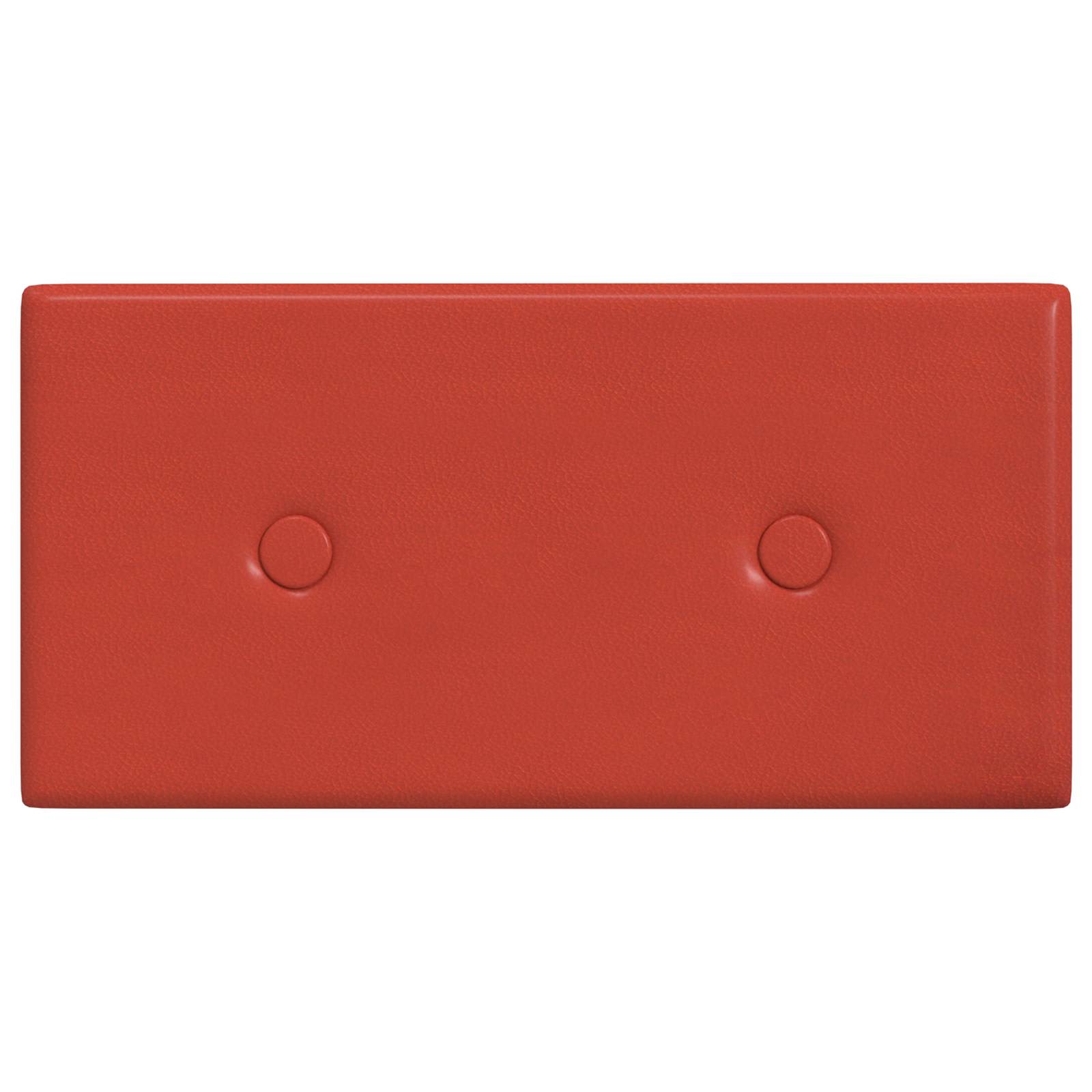 Wandkopfteilen 12 pcs Rot 30 x 15 cm Kunstleder
