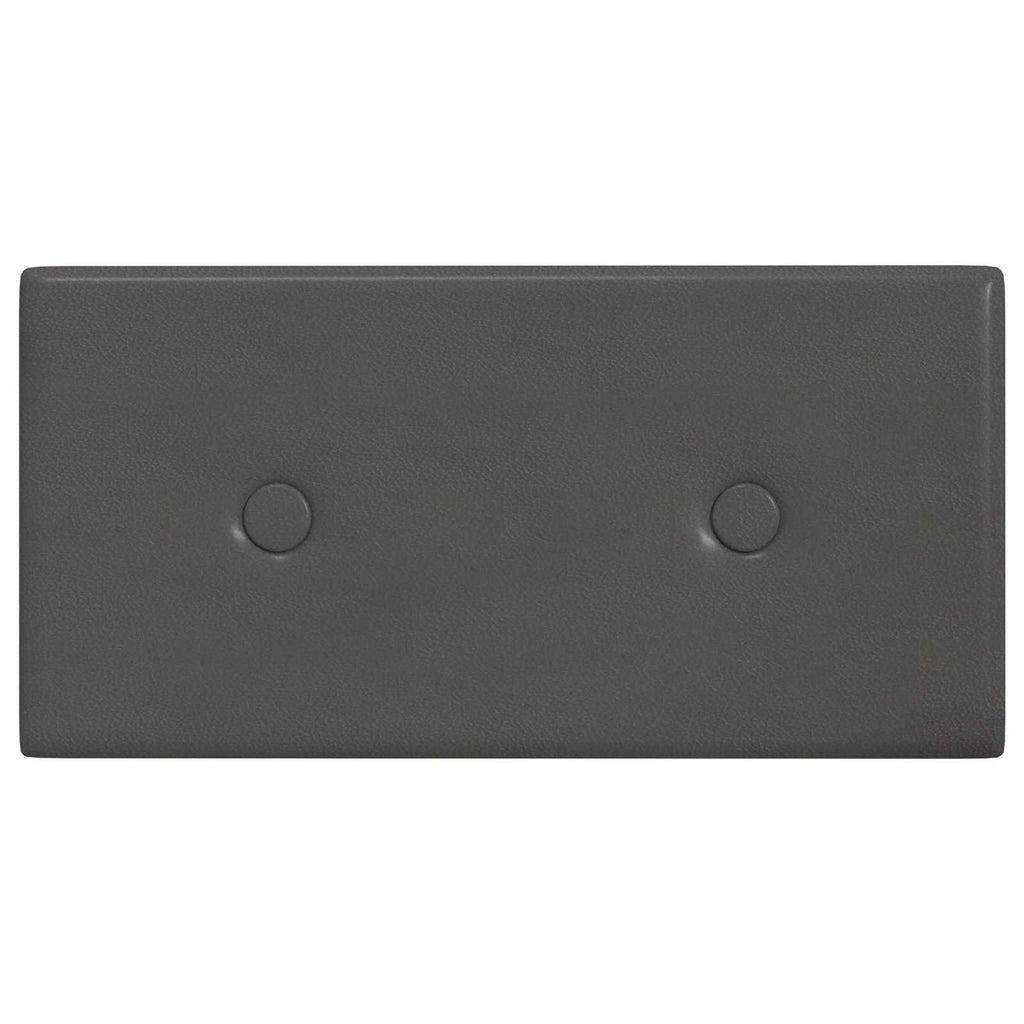 Wandkopfteilen 12 pcs Grau 30 x 15 cm Kunstleder