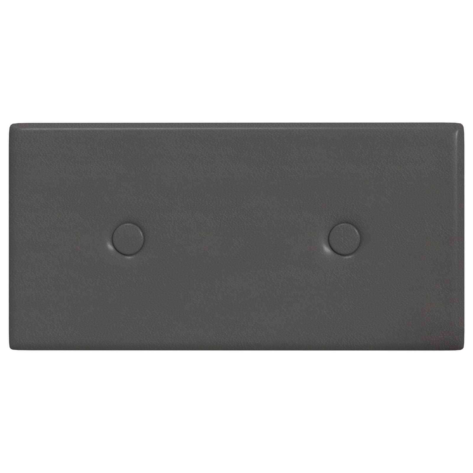 Wandkopfteilen 12 pcs Grau 30 x 15 cm Kunstleder