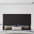 Wandkopfteilen 12 pcs Schwarz 30 x 30 cm Kunstleder