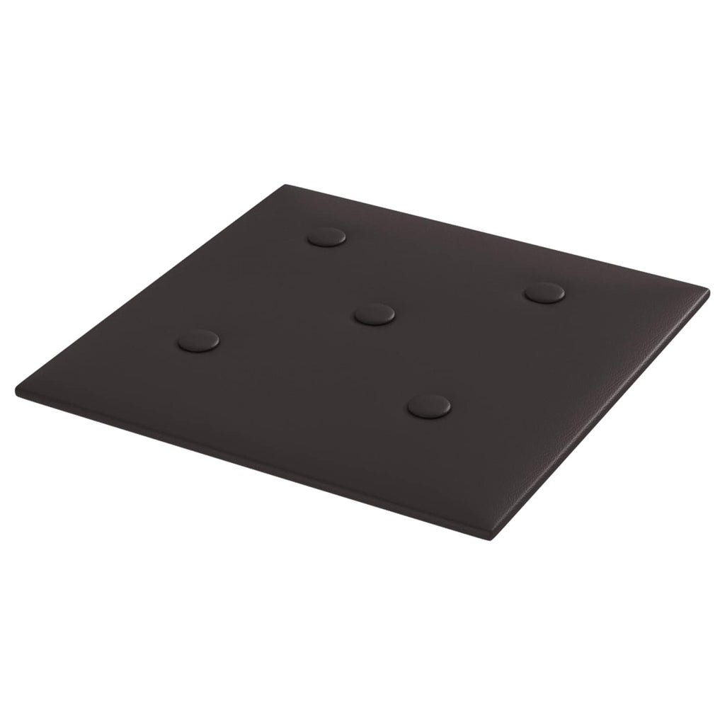 Wandkopfteilen 12 pcs Schwarz 30 x 30 cm Kunstleder