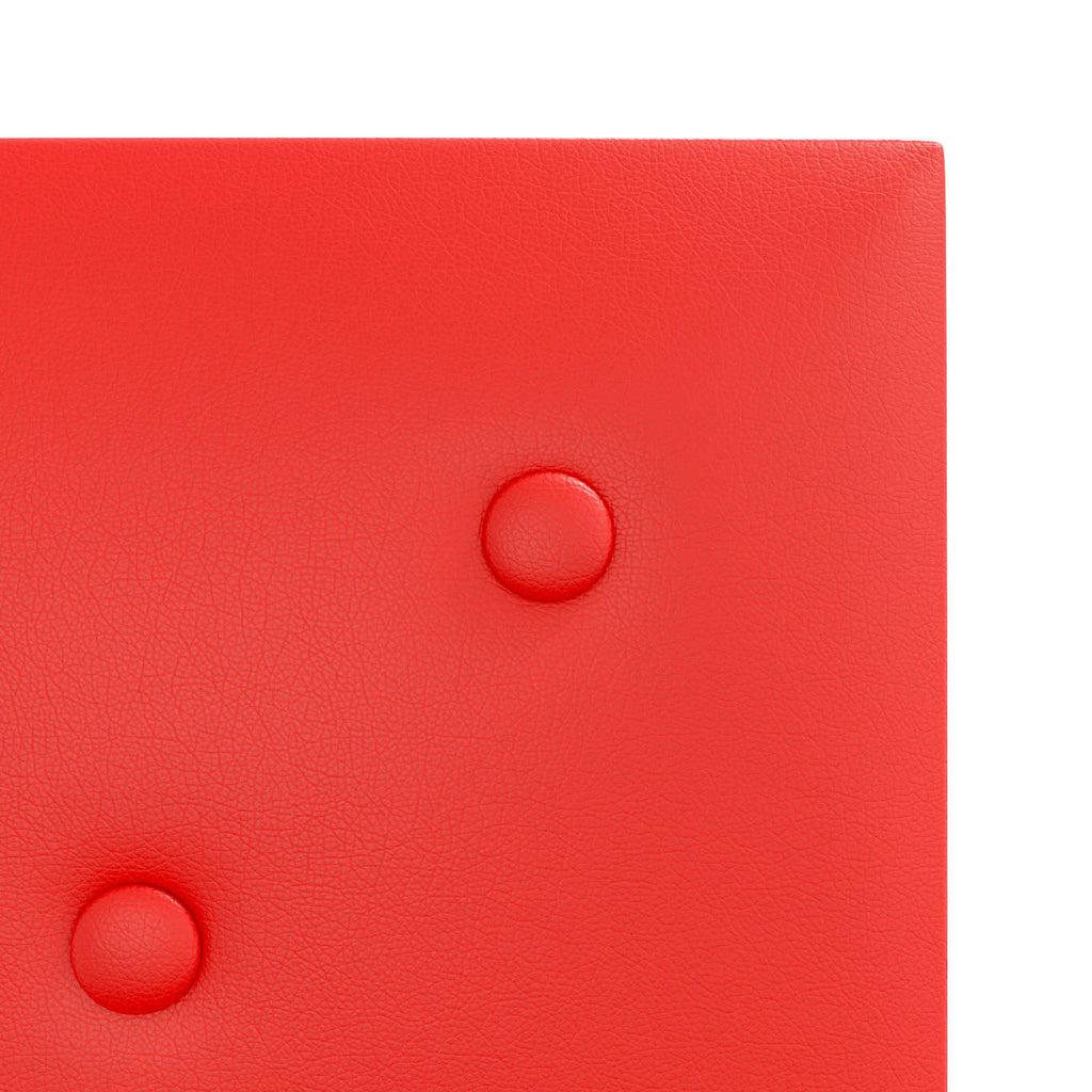 Wandkopfteilen 12 pcs Rot 30 x 30 cm Kunstleder