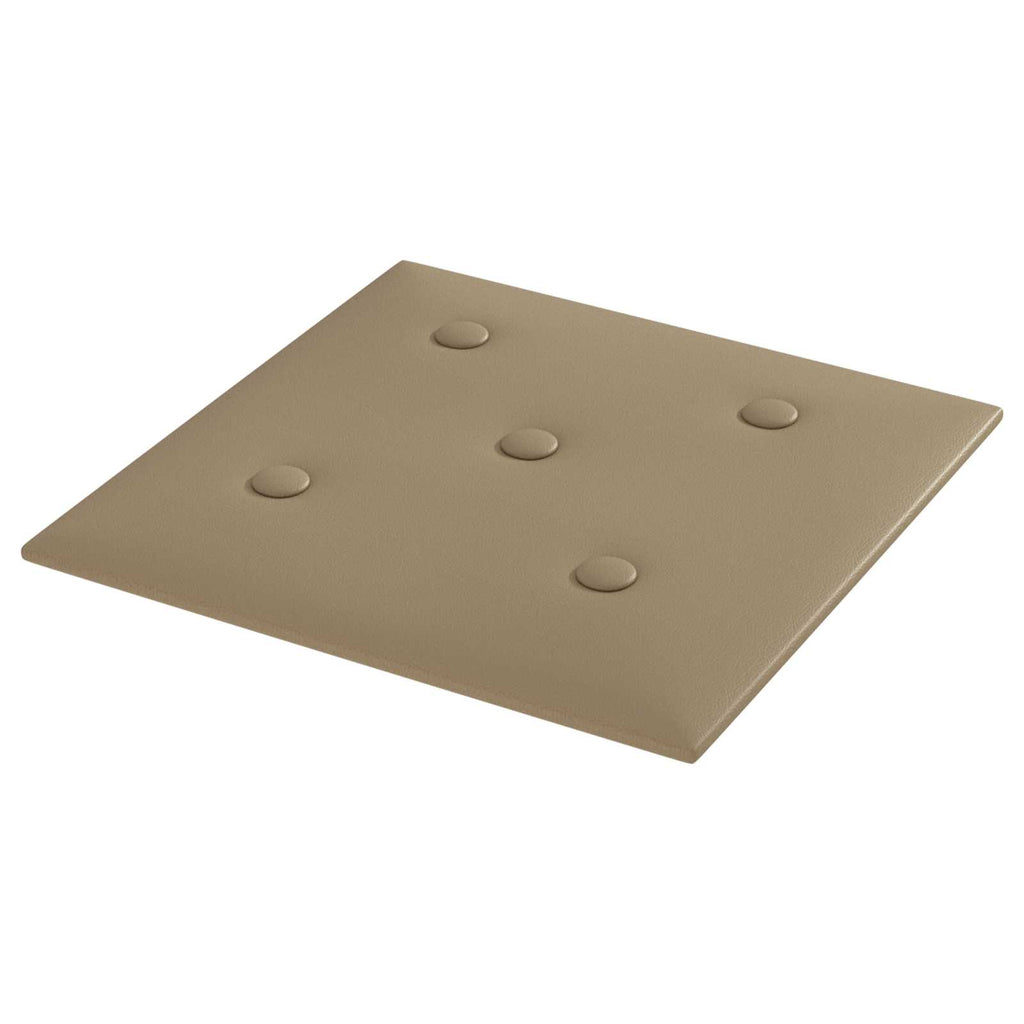 Wandkopfteilen 12 pcs Cappuccino 30 x 30 cm Kunstleder