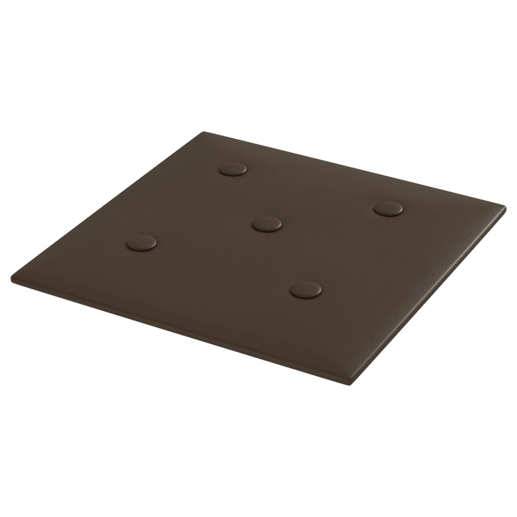 Wandkopfteilen 12 pcs Braun 30 x 30 cm Kunstleder