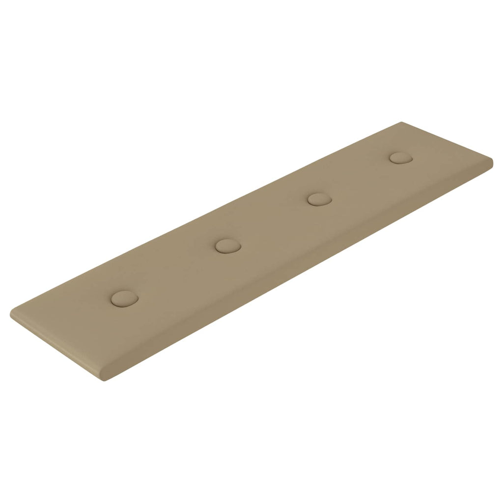 Wandkopfteilen 12 pcs Cappuccino 60 x 15 cm Kunstleder