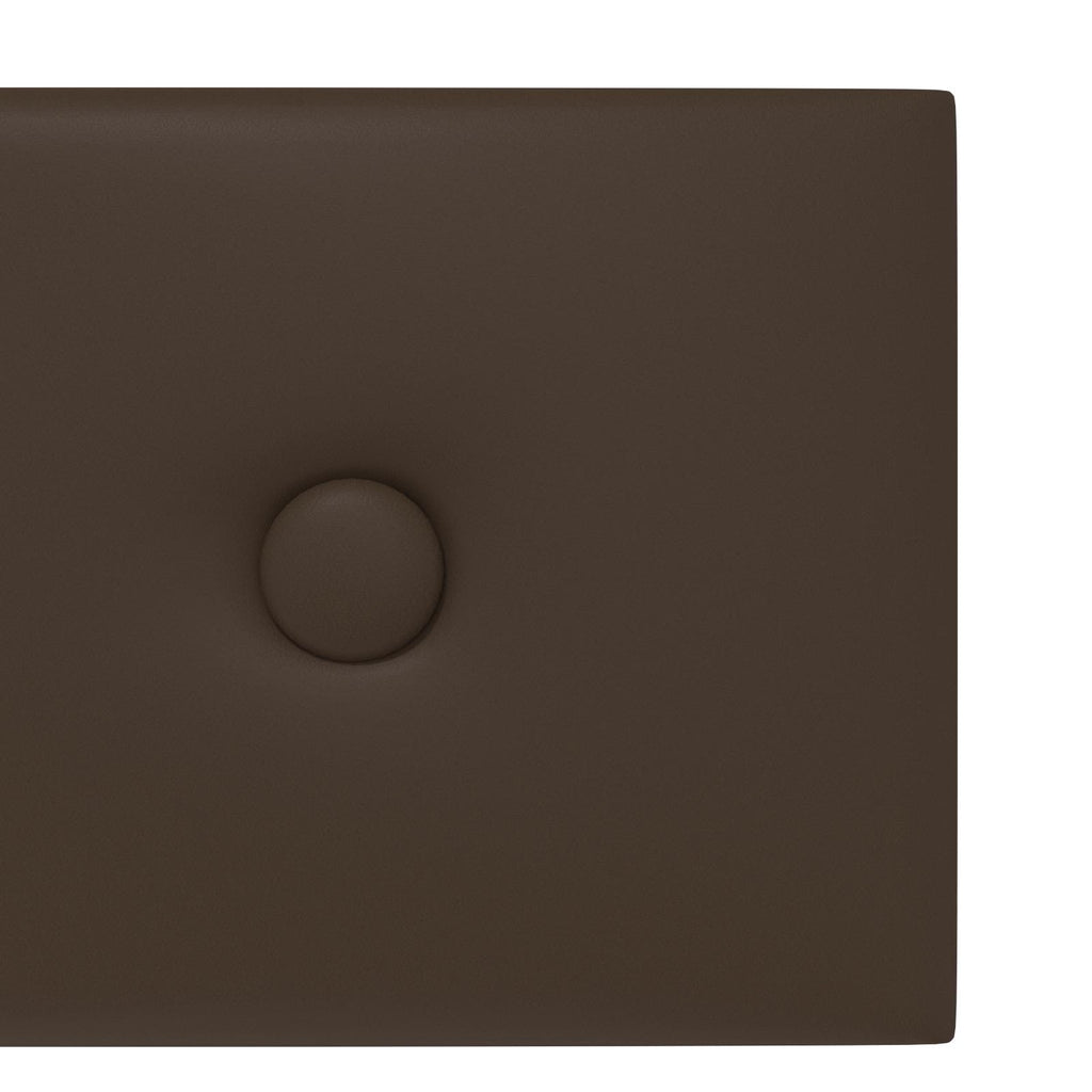 Wandkopfteilen 12 pcs Braun 60 x 15 cm Kunstleder