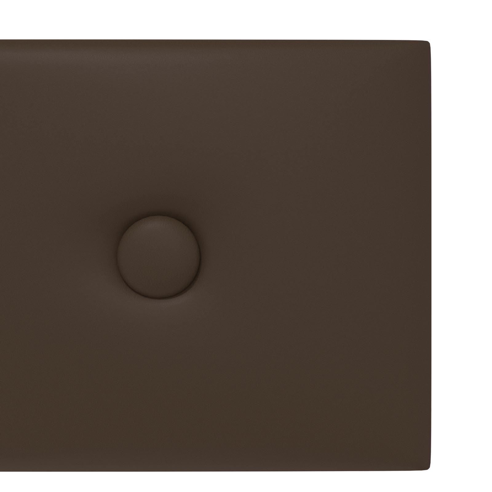 Wandkopfteilen 12 pcs Braun 60 x 15 cm Kunstleder