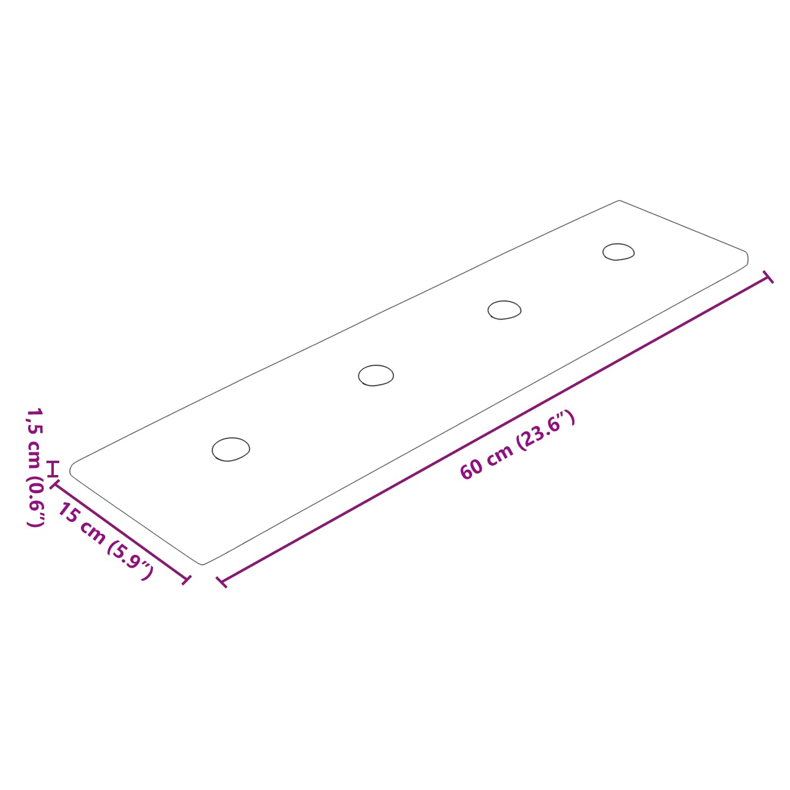 Wandkopfteilen 12 pcs Braun 60 x 15 cm Kunstleder