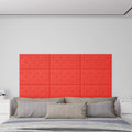 Wandkopfteilen 12 pcs Rot 60 x 30 cm Kunstleder