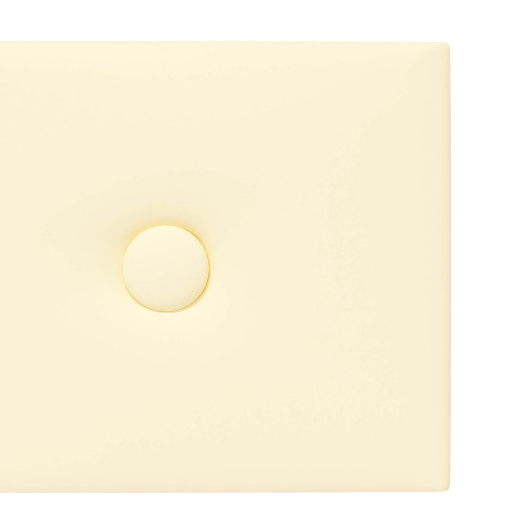 Wandkopfteilen 12 pcs Creme 90 x 15 cm Kunstleder