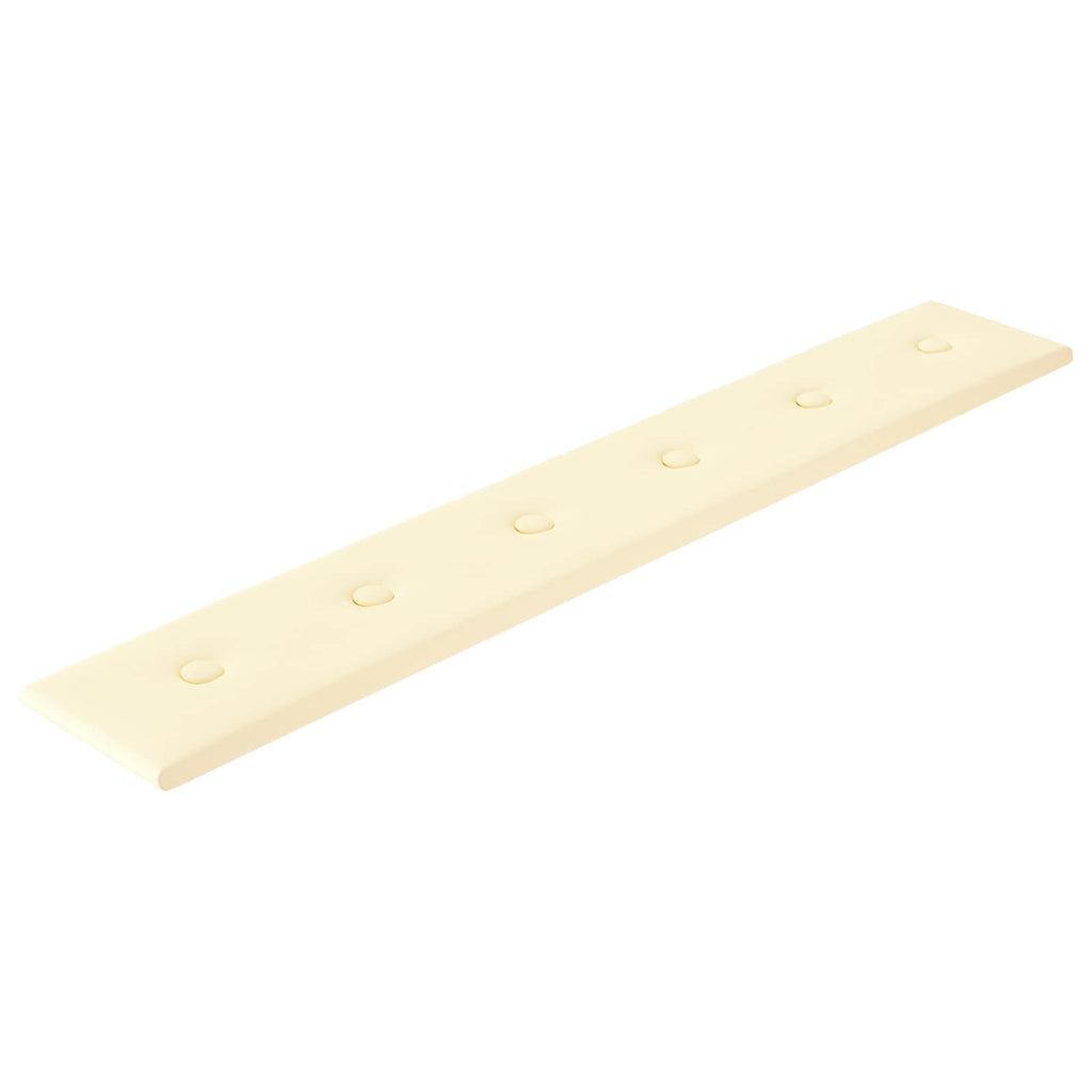 Wandkopfteilen 12 pcs Creme 90 x 15 cm Kunstleder