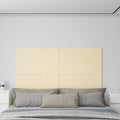 Wandkopfteilen 12 pcs Creme 90 x 30 cm Kunstleder
