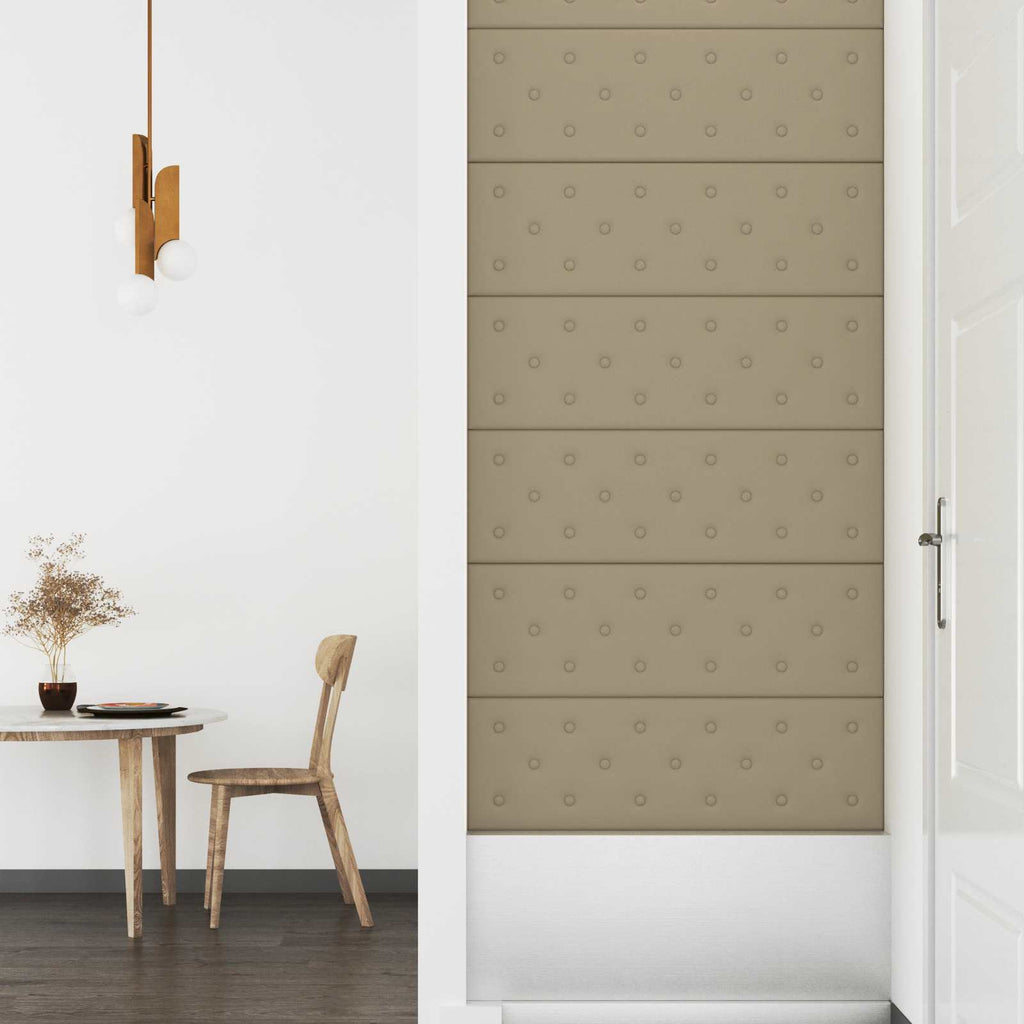 Wandkopfteilen 12 pcs Cappuccino 90 x 30 cm Kunstleder