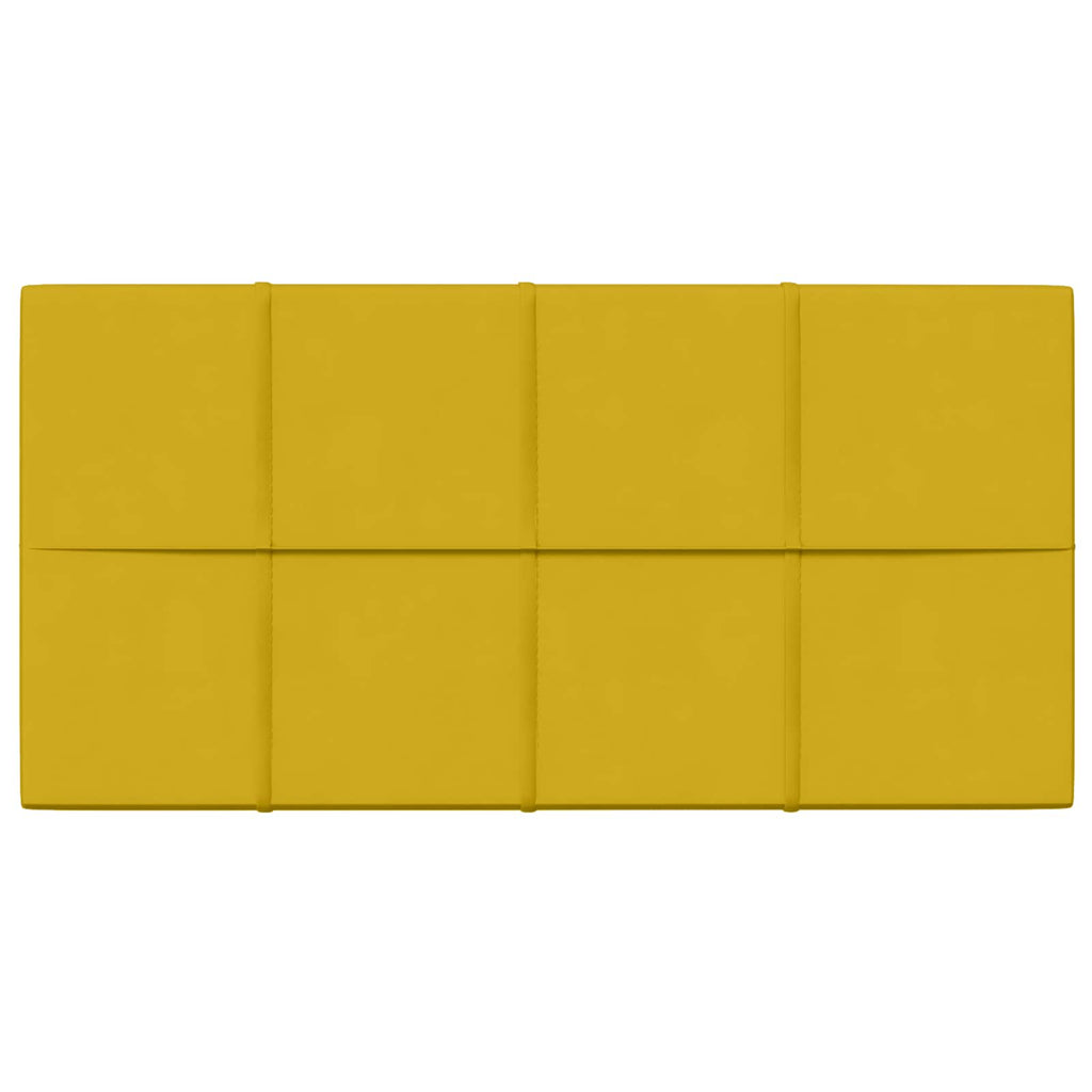 Wandkopfteilen 12 pcs Gelb 60 x 30 cm Samt