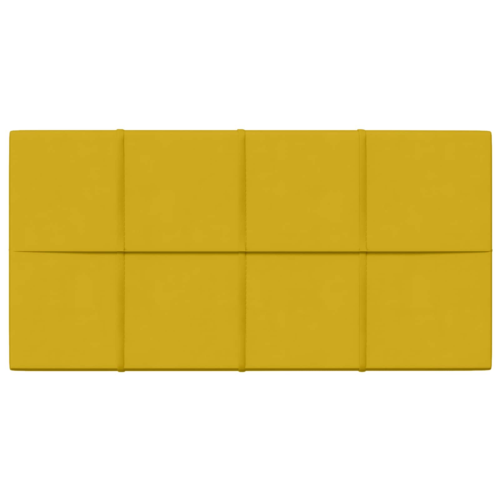 Wandkopfteilen 12 pcs Gelb 60 x 30 cm Samt