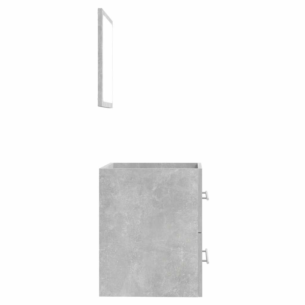 Badschrank mit Spiegel Betongrau 41x38,5x48 cm