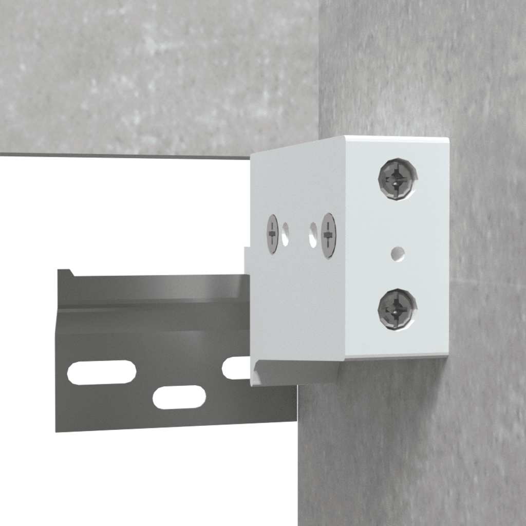 Badschrank mit Spiegel Betongrau 41x38,5x48 cm