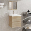 Badschrank mit Spiegel Sonoma-Eiche Holzwerkstoff
