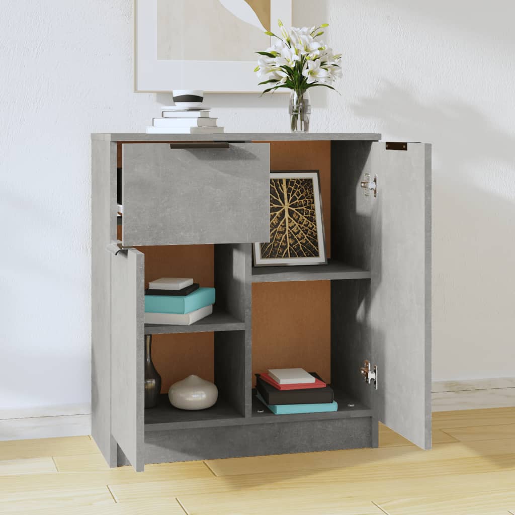 Sideboard Betongrau 60x30x70 cm Holzwerkstoff