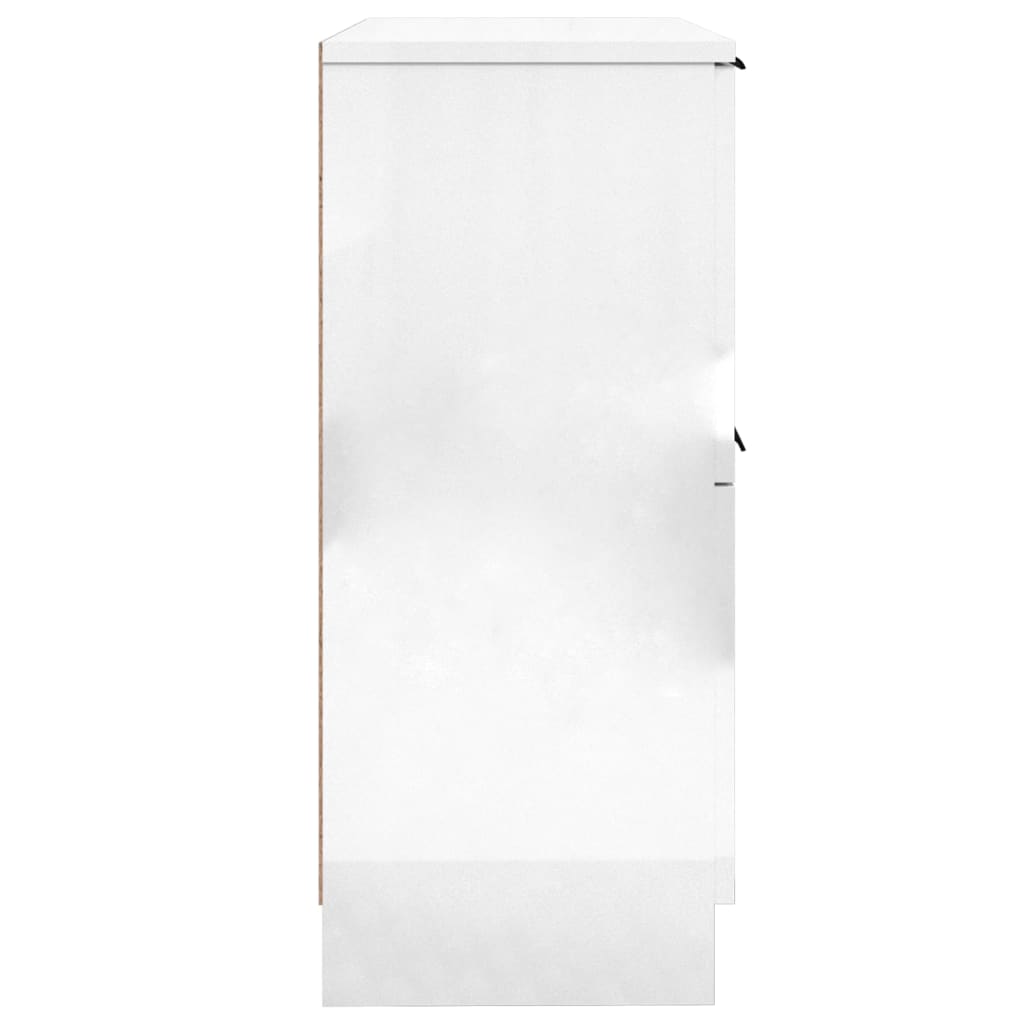 Sideboards 2 Stk. Hochglanz-Weiß 30x30x70 cm Holzwerkstoff