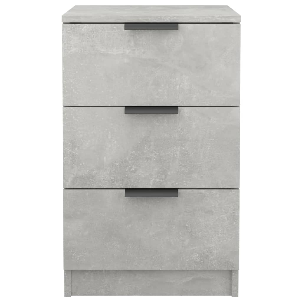 Nachttische 2 Stk. Betongrau 40x36x65 cm