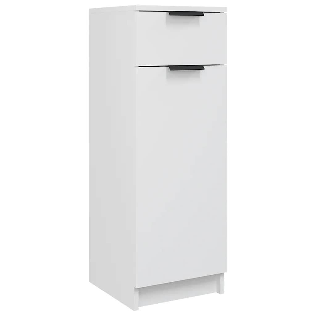 Badschrank Weiß 32x33,5x90 cm Holzwerkstoff