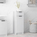 Badschrank Weiß 32x33,5x90 cm Holzwerkstoff