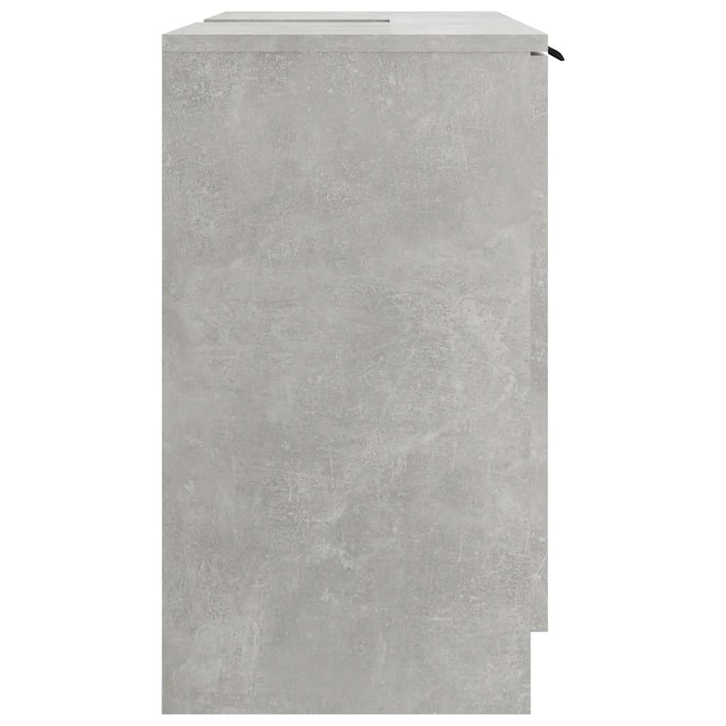 Badschrank Betongrau 64,5x33,5x59 cm Holzwerkstoff