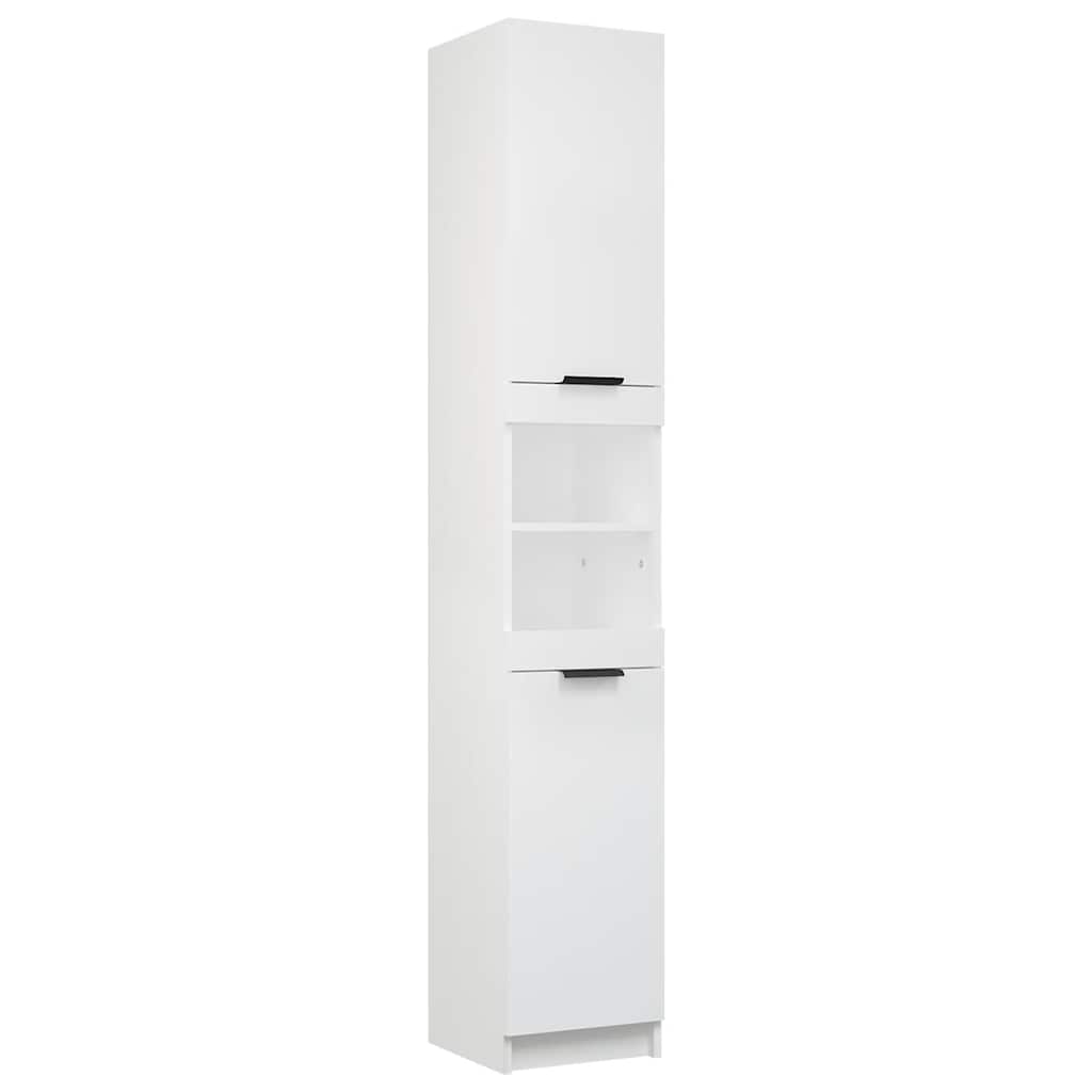 Badschrank Weiß 32x34x188,5 cm Holzwerkstoff
