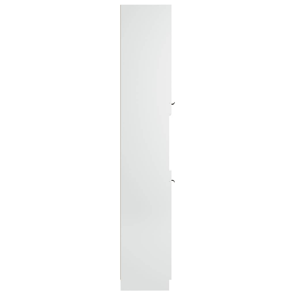 Badschrank Weiß 32x34x188,5 cm Holzwerkstoff