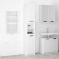 Badschrank Weiß 32x34x188,5 cm Holzwerkstoff