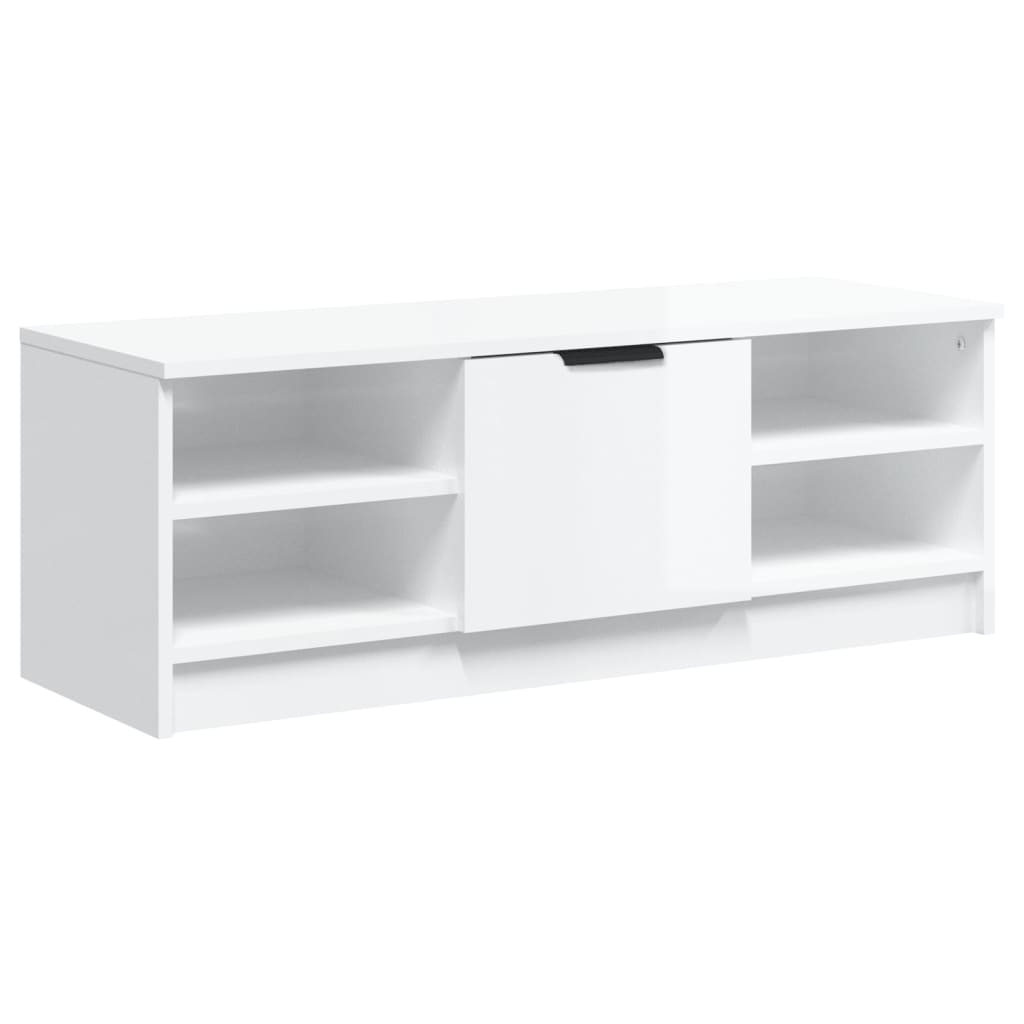 TV-Schrank Hochglanz-Weiß 102x35,5x36,5 cm Holzwerkstoff