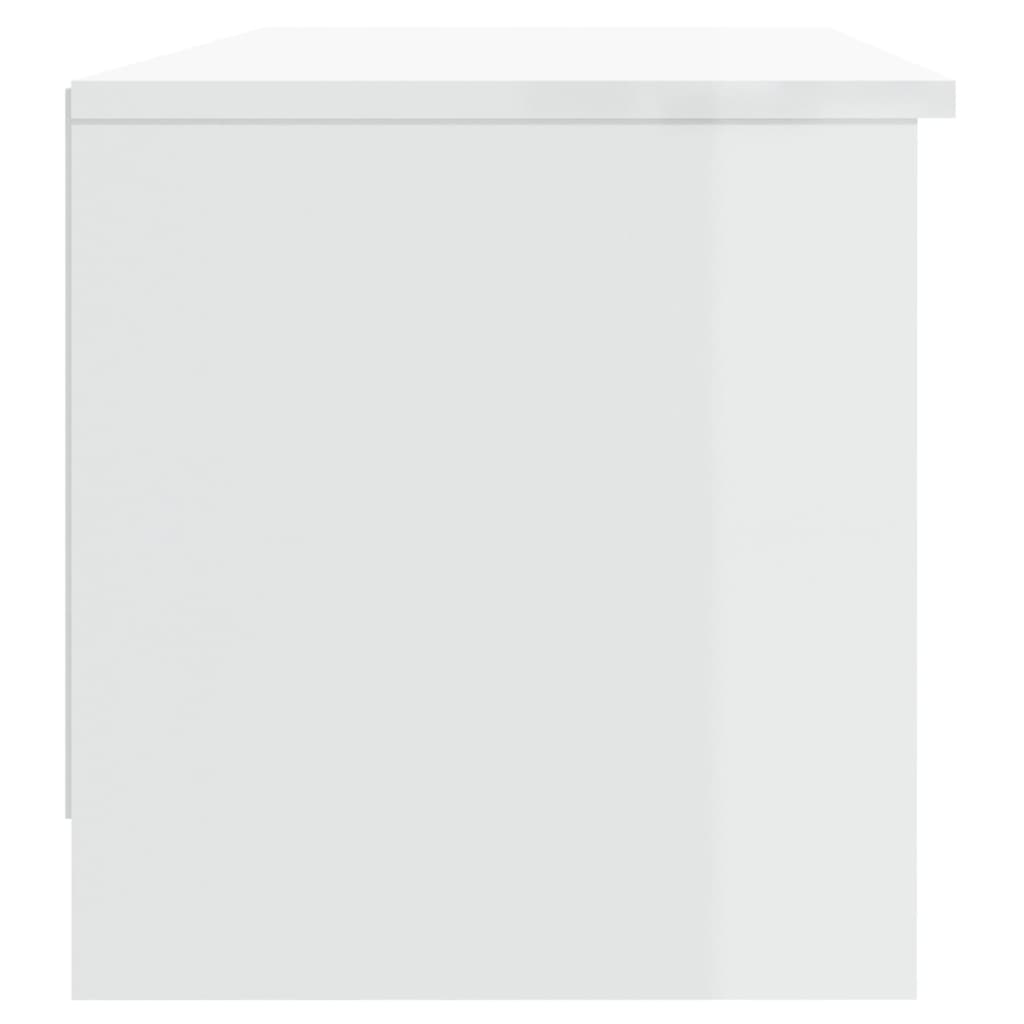 TV-Schrank Hochglanz-Weiß 102x35,5x36,5 cm Holzwerkstoff